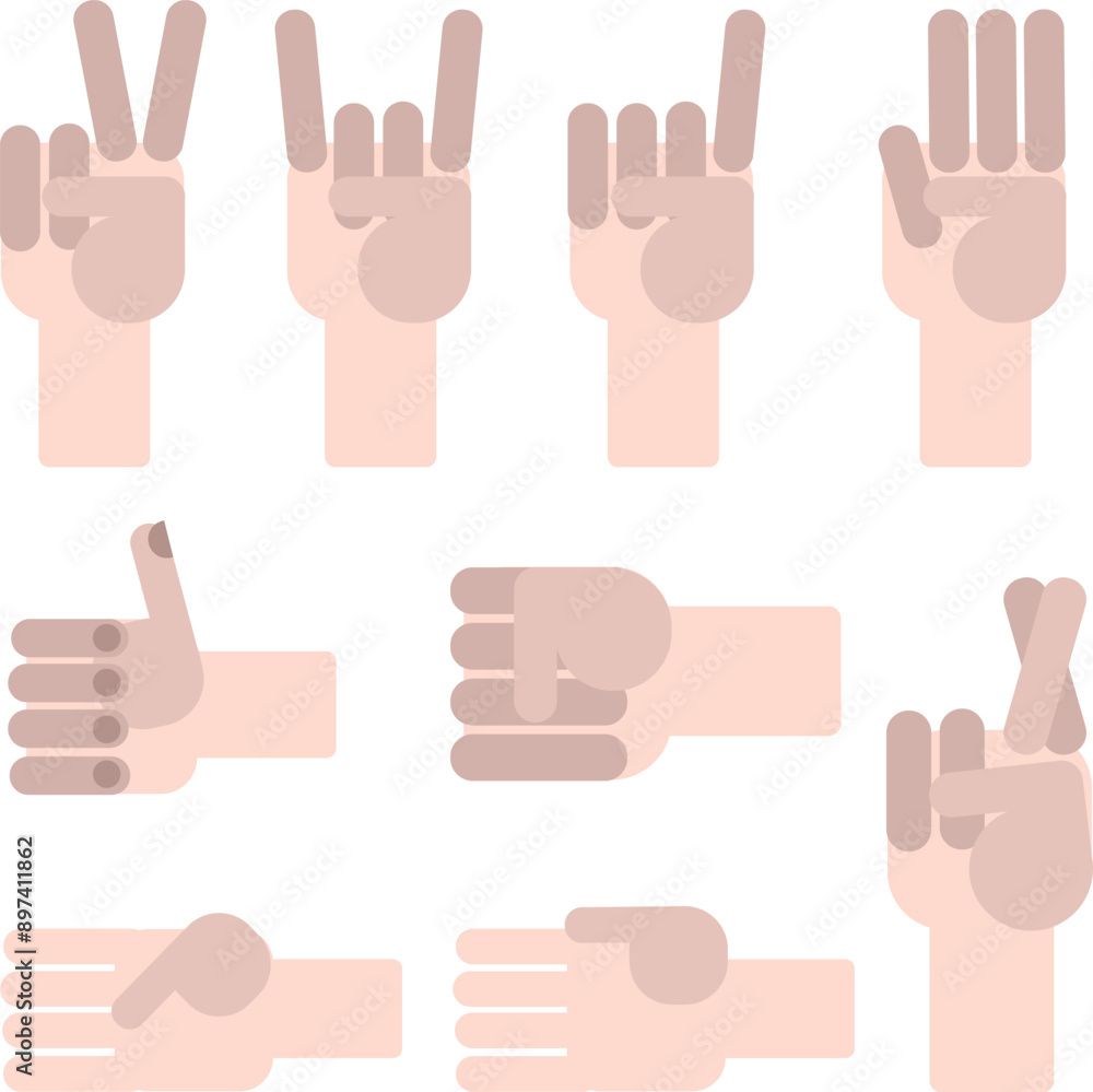 Hand and fingers vector illustration Hand and fingers vector illustration