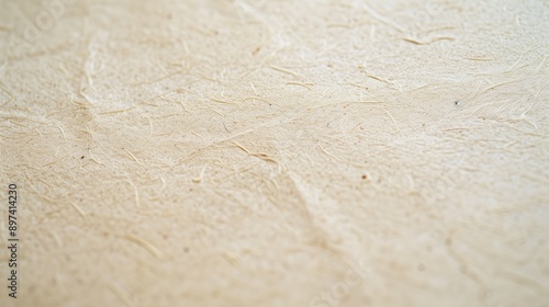 Close-up of organic natural recycled rough kraft paper texture. Eco friendly craft backdrop surface. Background for sustainable durable green design with copy space. photo