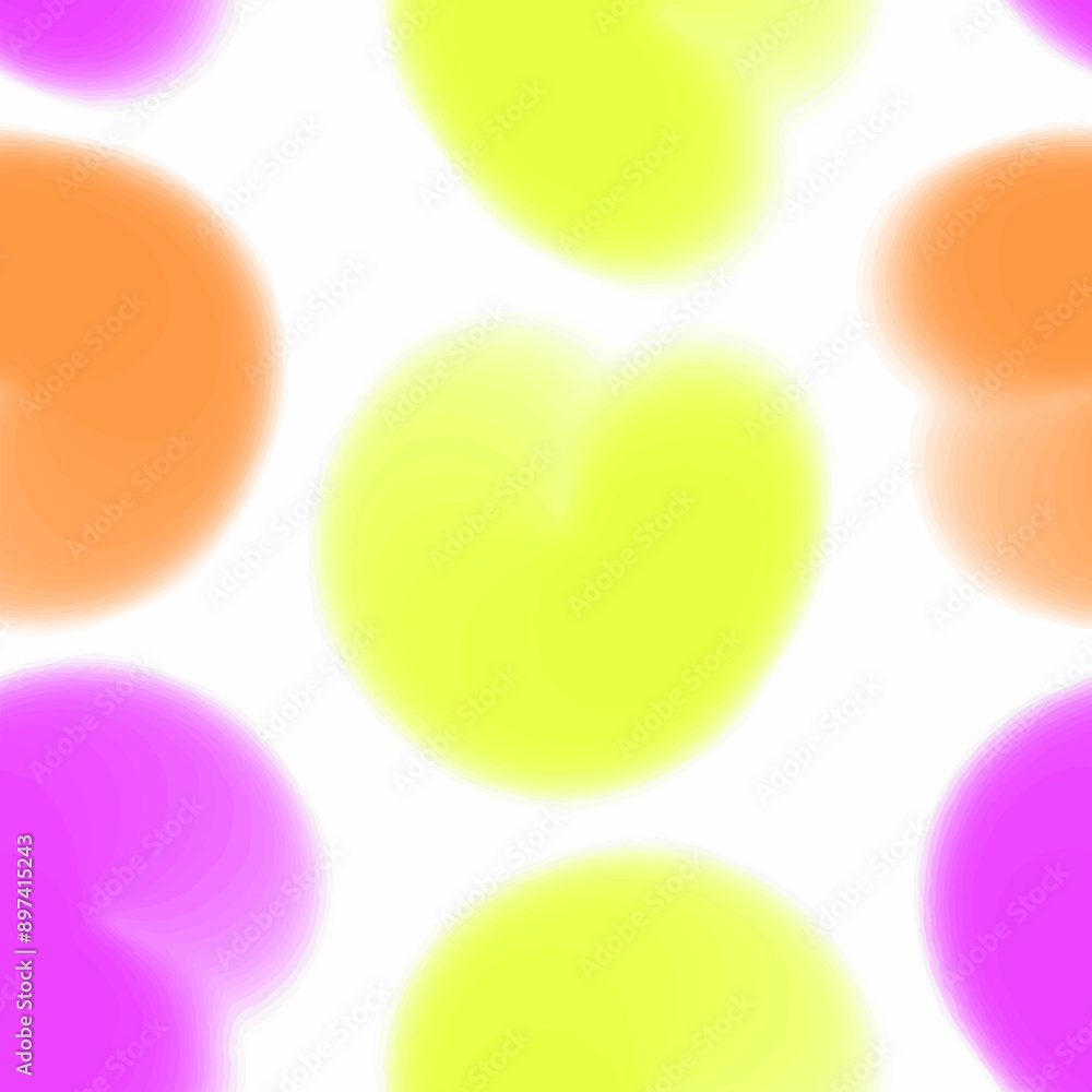 Vector seamless pattern with abstract neon rounded shapes on white background Vector seamless pattern with abstract neon rounded shapes on white background