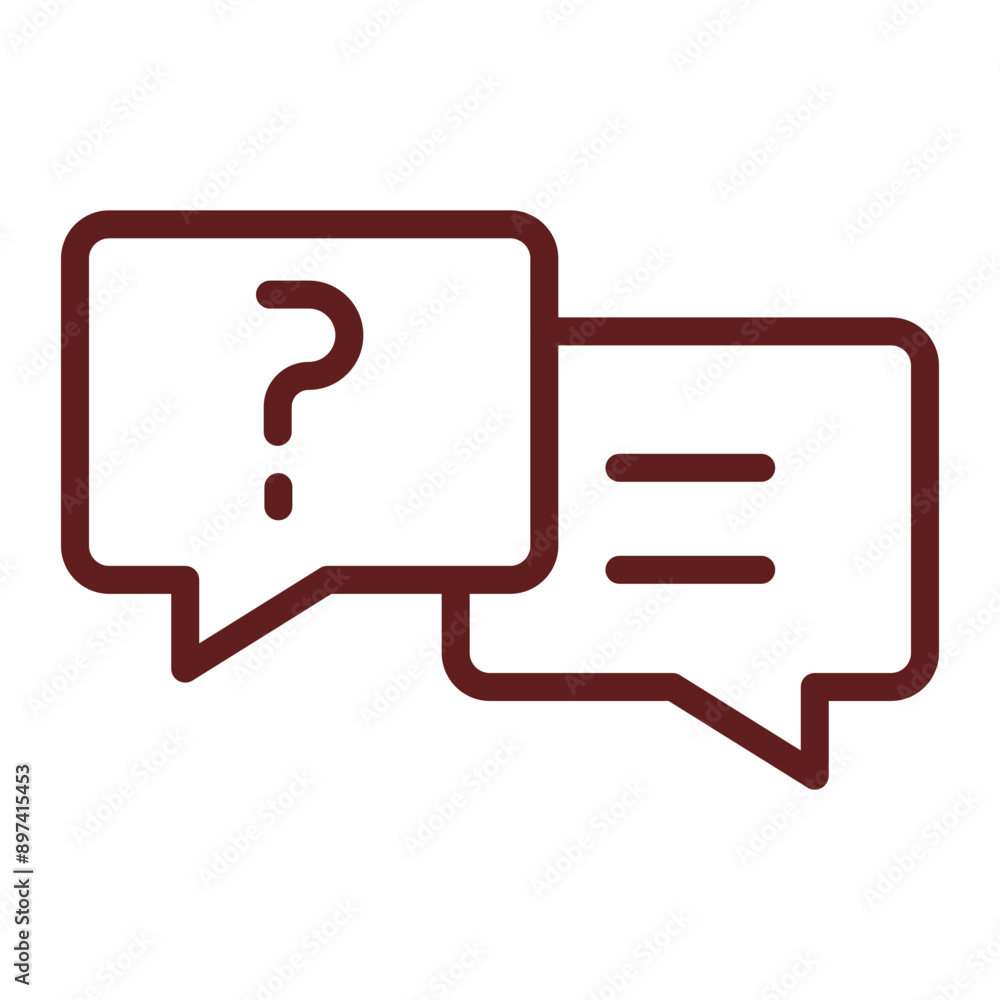 Faq Vector Line Maroon Icon Design Faq Vector Line Maroon Icon Design
