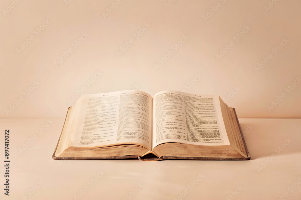 Fototapeta premium open bible on a table