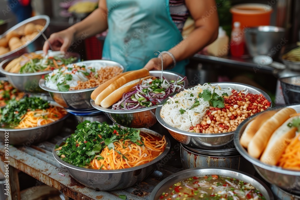 A woman is preparing food in a restaurant A woman is preparing food in a restaurant