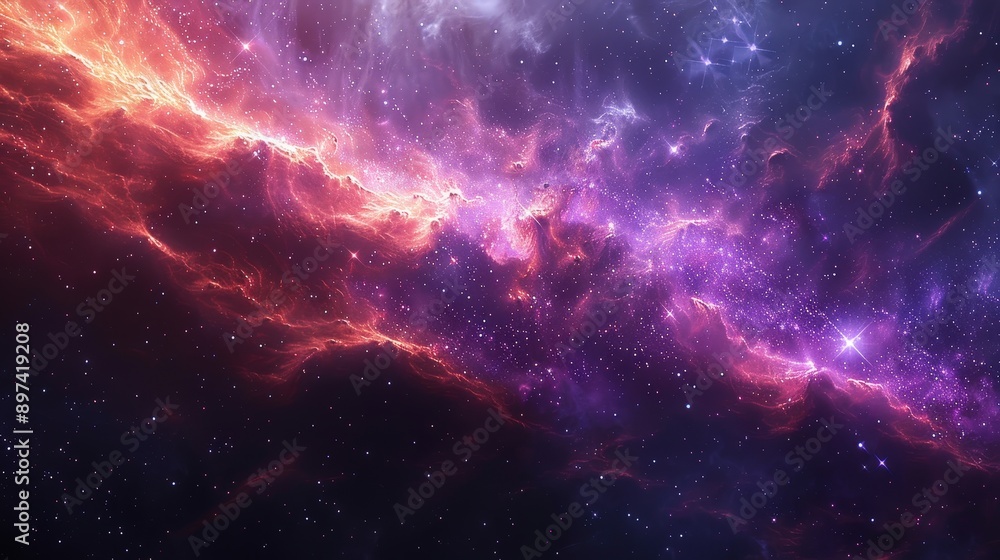 Fototapeta premium Cosmic Explosion: A Mesmerizing Interstellar Masterpiece