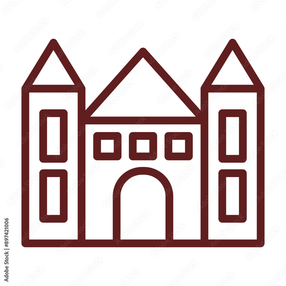 Luxury Vector Line Maroon Icon Design Luxury Vector Line Maroon Icon Design
