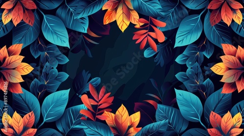 Wallpaper Mural An illustrator artwork of minimal leaves and flowers pattern, soft pastel colors, simple and elegant design, with leaves and flowers spread evenly across the canvas, white backgrou Torontodigital.ca