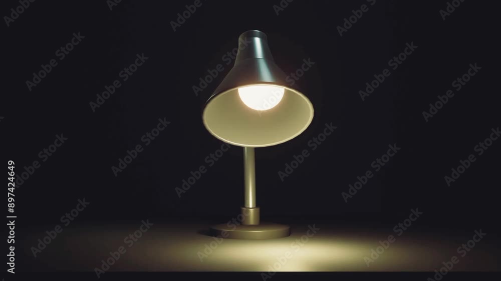 study lamp animation, yellow light in the dark study lamp animation, yellow light in the dark