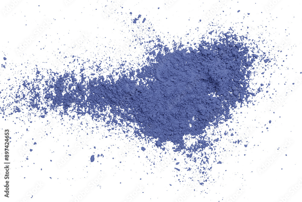 Fototapeta premium Purple powder isolated on transparent background