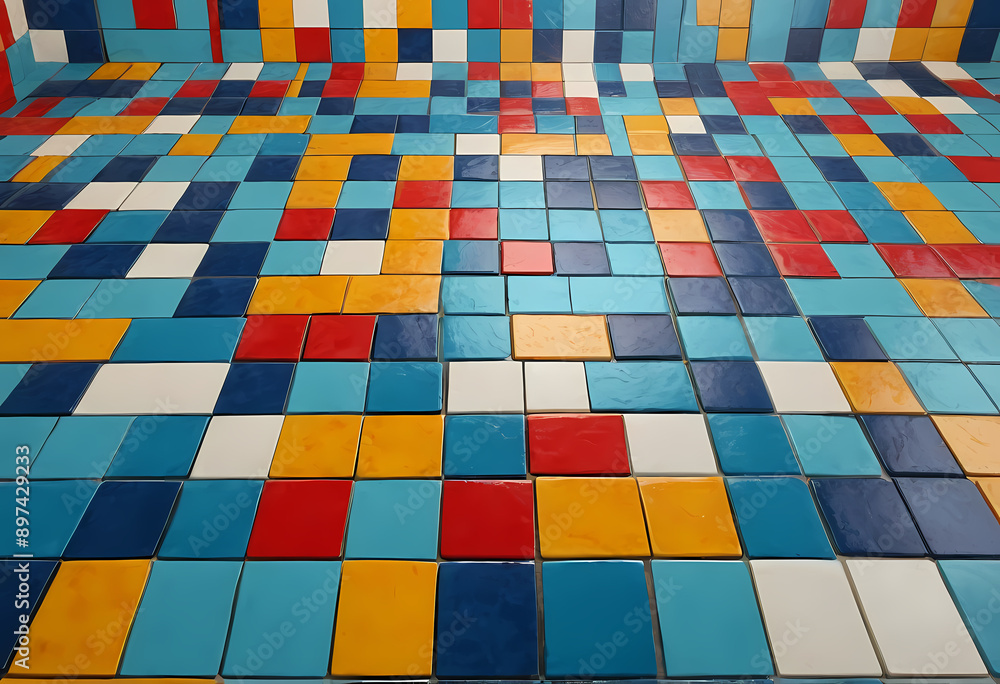 Vibrant 3D Tile Mosaic Background Vibrant 3D Tile Mosaic Background