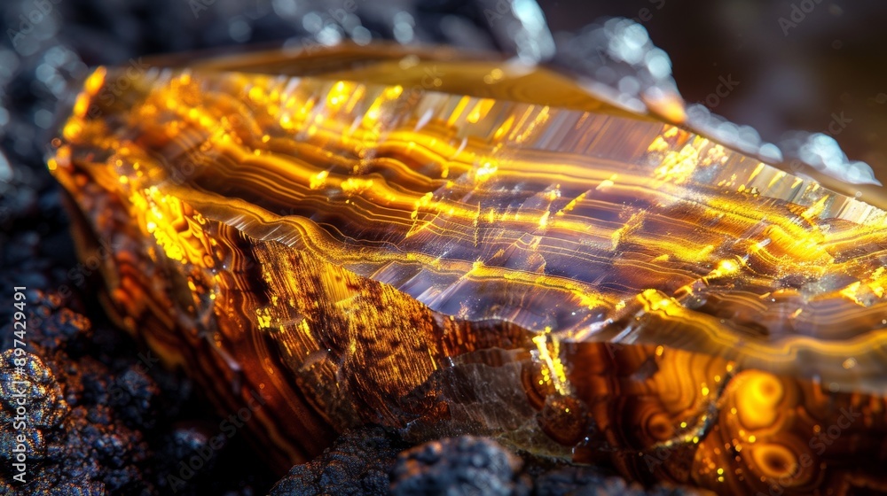 gemstone meanings, macro shot of tiger eye gem, highlighting its chatoyancy and beauty, perfect for meditation and energy healing purposes gemstone meanings, macro shot of tiger eye gem, highlighting its chatoyancy and beauty, perfect for meditation and energy healing purposes