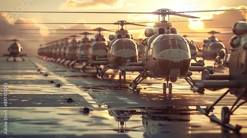 Military helicopter manufacturing sector photo