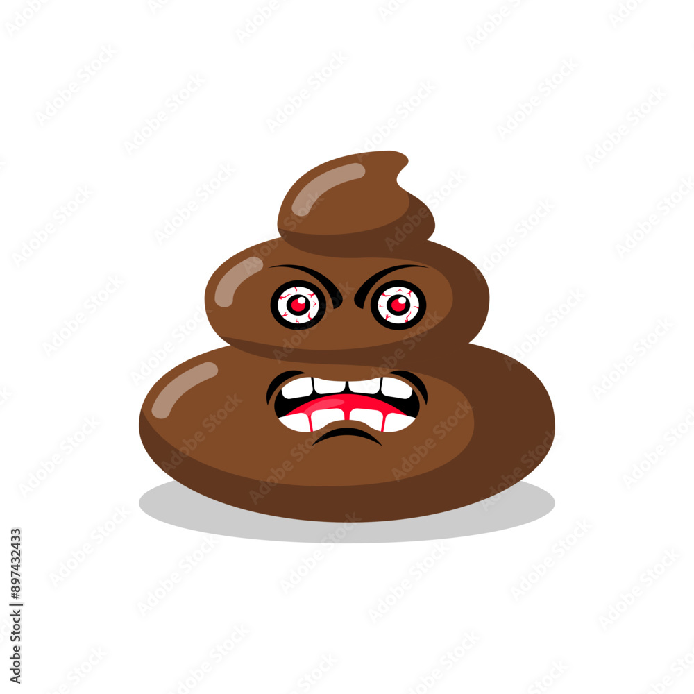 Shit icon. Vector illustration flat design. Isolated on white background. Shit icon. Vector illustration flat design. Isolated on white background.