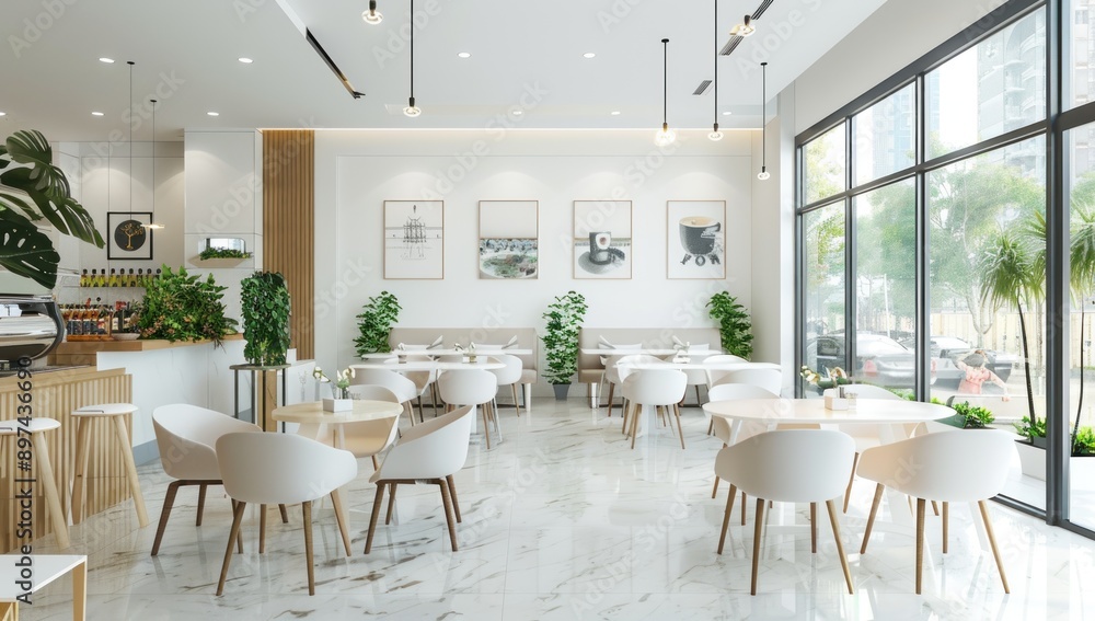 Fototapeta premium Modern Cafe Interior Design