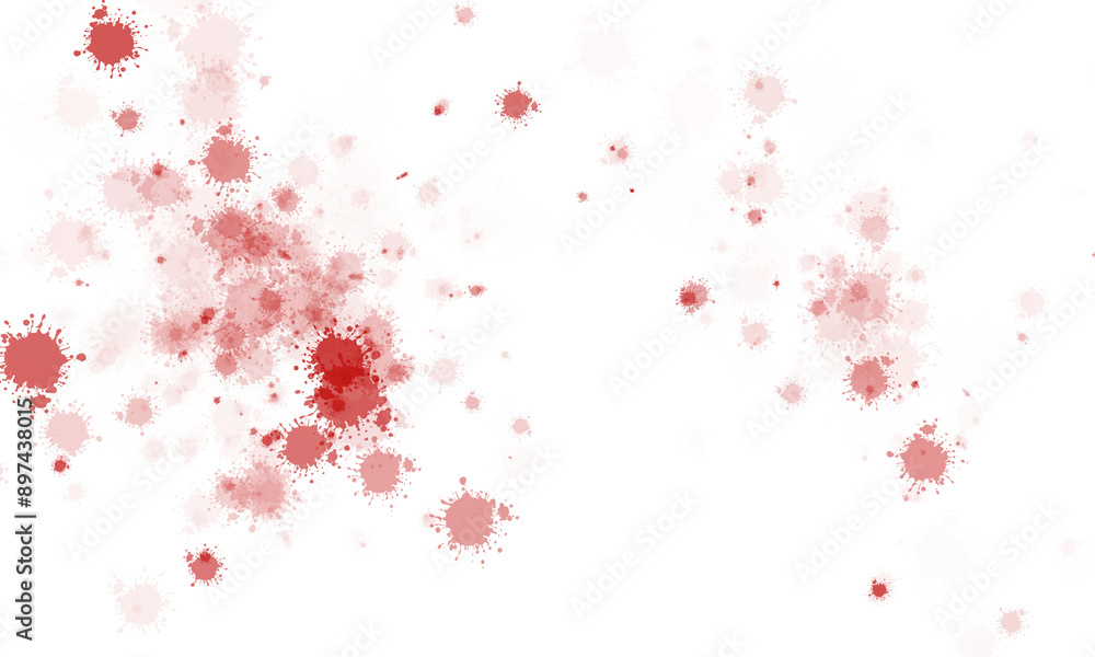 Isolated red paint blood splatter Isolated red paint blood splatter