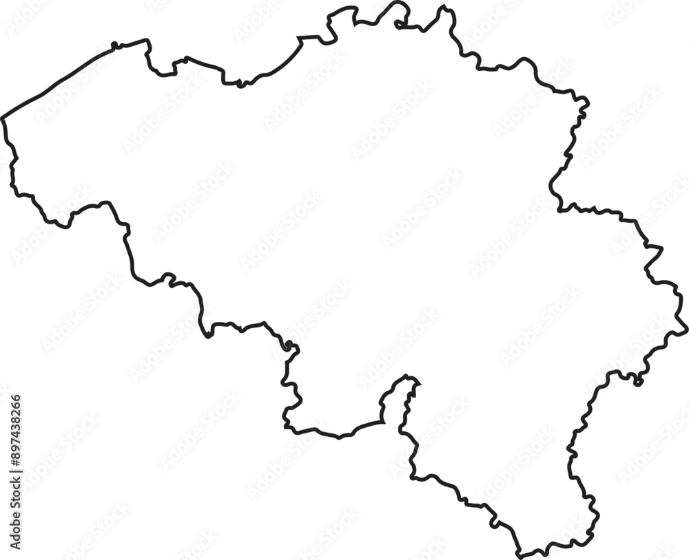 Isolated Belgian Outline map on a white background, Vector illustration
Isolated Belgian Outline map on a white background, Vector illustration