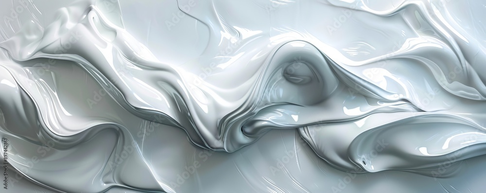 Obraz premium Glossy White Ceramic Surface Texture Background, 4K hyperrealistic photo