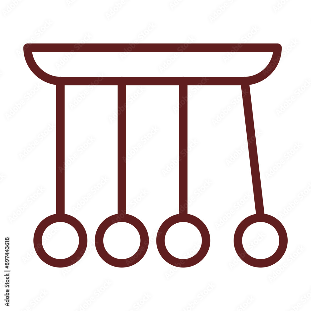Pendulum Vector Line Maroon Icon Design Pendulum Vector Line Maroon Icon Design