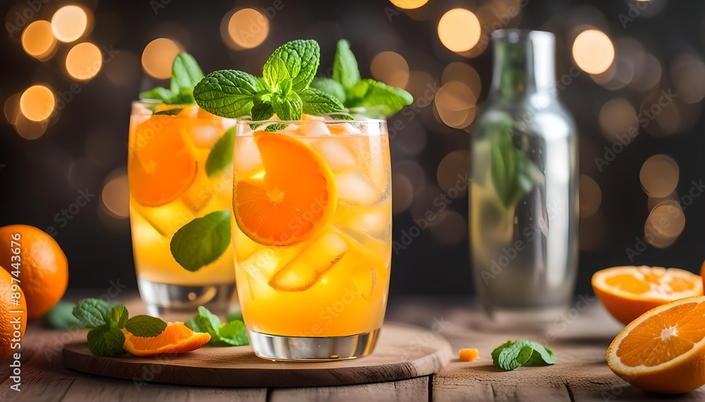 Homemade Orange Crush Cocktail with Mint and Vodka
Homemade Orange Crush Cocktail with Mint and Vodka