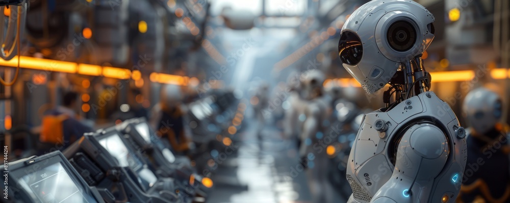 Android Factory: Cybernetic Manufacturing, 4K hyperrealistic photo Android Factory: Cybernetic Manufacturing, 4K hyperrealistic photo