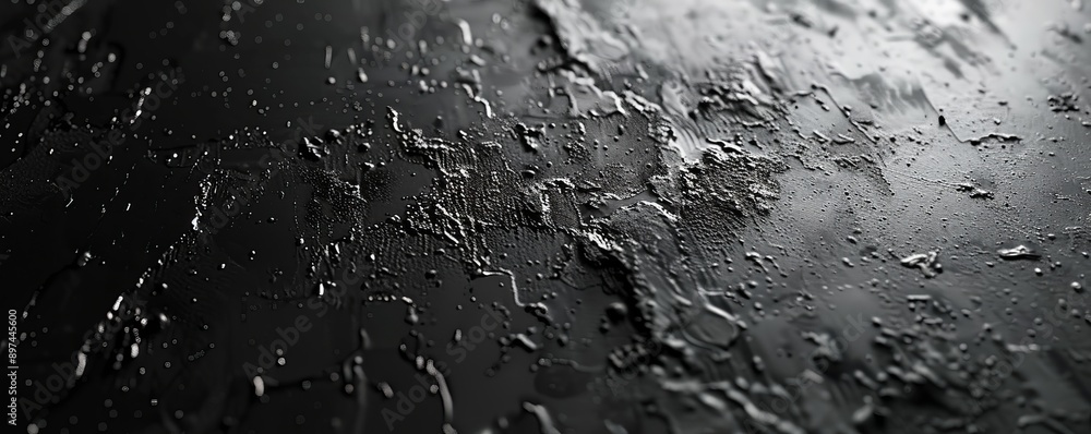 Fototapeta premium Black Metallic Surface Texture Background, 4K hyperrealistic photo