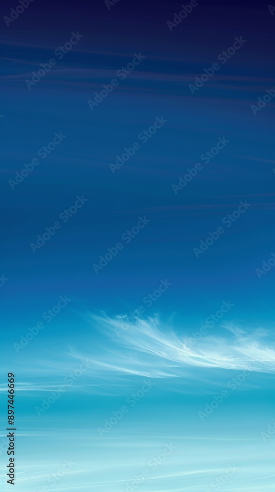 Captivating blue sky with delicate white clouds, serene and tranquil, evoking calm and relaxation. Perfect backdrop for any design project Captivating blue sky with delicate white clouds, serene and tranquil, evoking calm and relaxation. Perfect backdrop for any design project