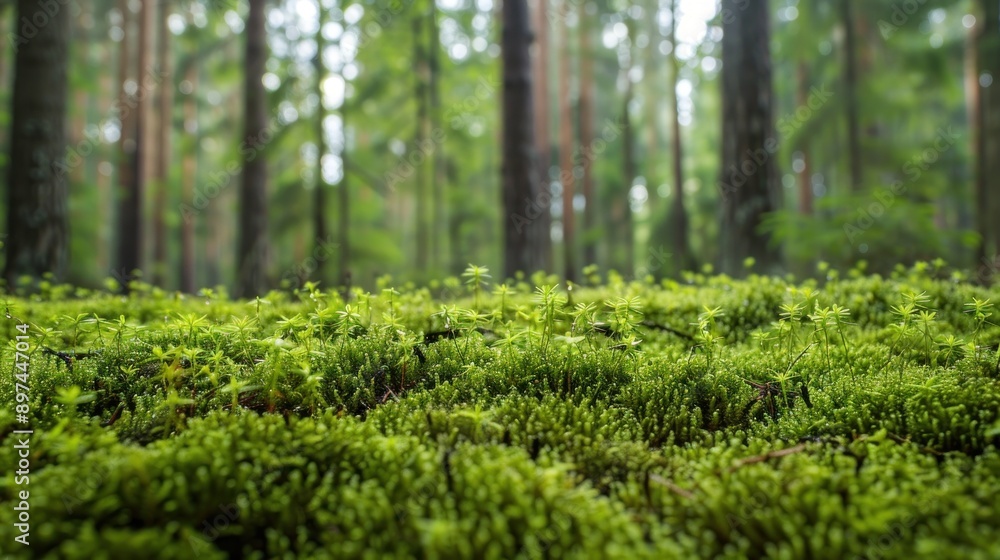 Closeup of Moss Covered Forest Floor Closeup of Moss Covered Forest Floor