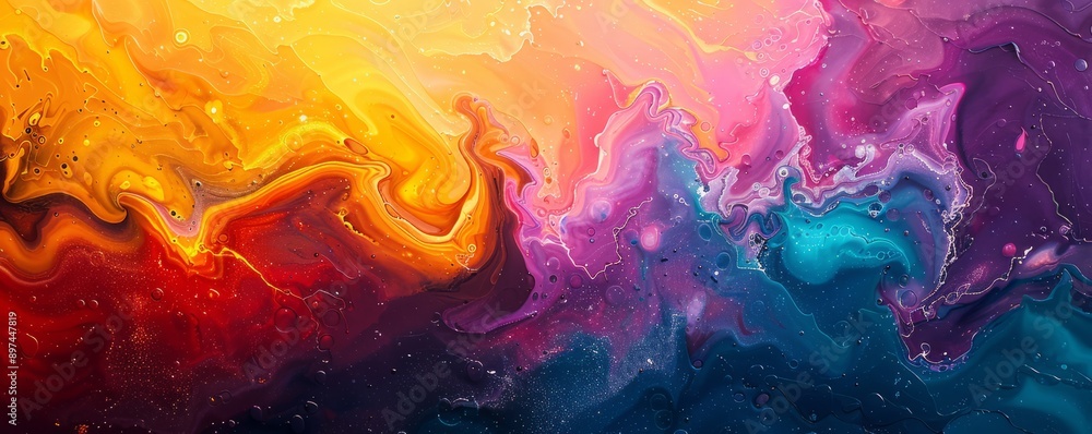 A vibrant abstract painting capturing the feeling of pure energy. A vibrant abstract painting capturing the feeling of pure energy.