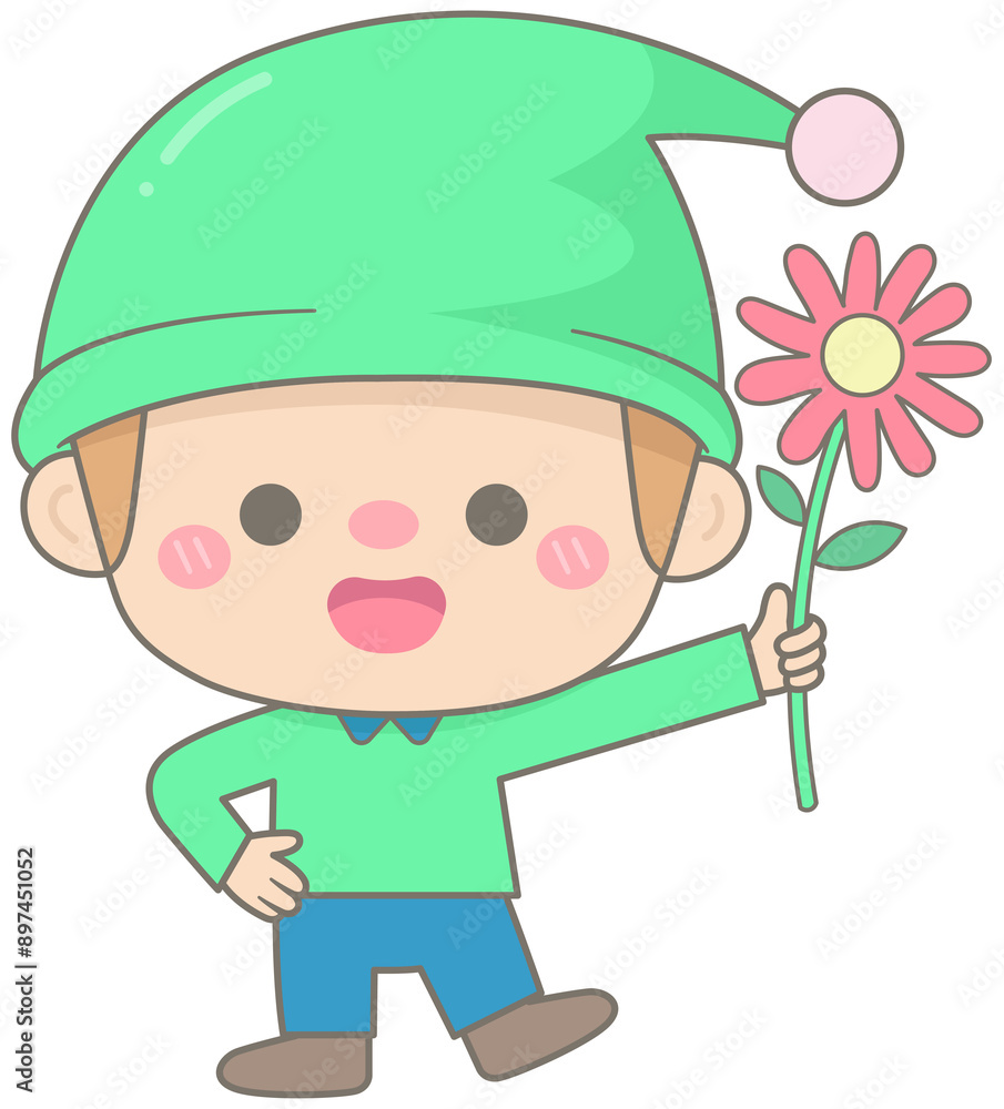 Cute kid pastel hand drawn magic fairy forest character Cute kid pastel hand drawn magic fairy forest character