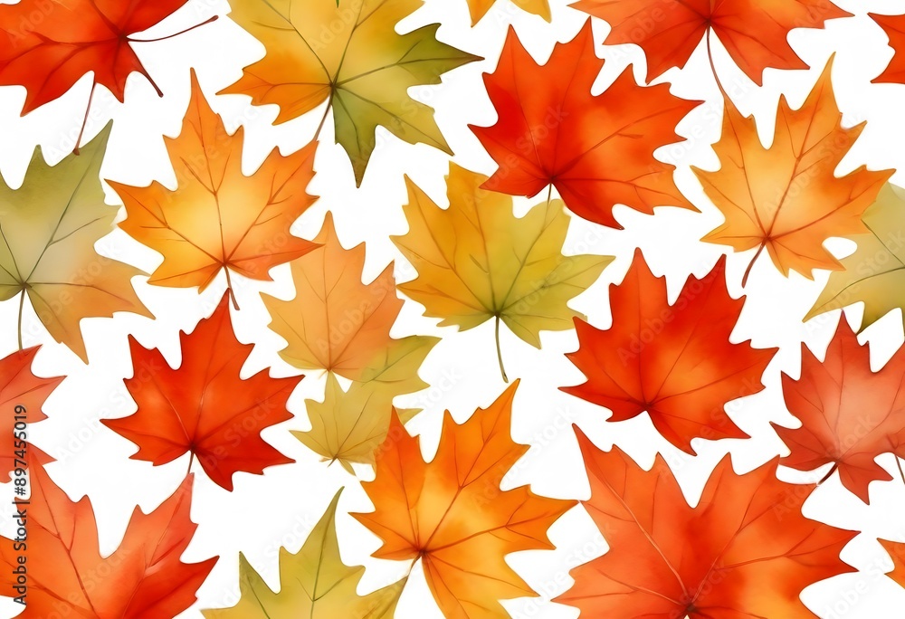 Beautiful watercolor fall flowers and leaves in a seamless pattern. Red, burgundy, purple flowers, orange foliage, forest dry plants on white background. Botanical designer paper. Autumn illustration. Beautiful watercolor fall flowers and leaves in a seamless pattern. Red, burgundy, purple flowers, orange foliage, forest dry plants on white background. Botanical designer paper. Autumn illustration.