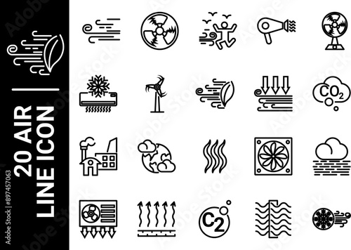 20 air mine icon, black and white