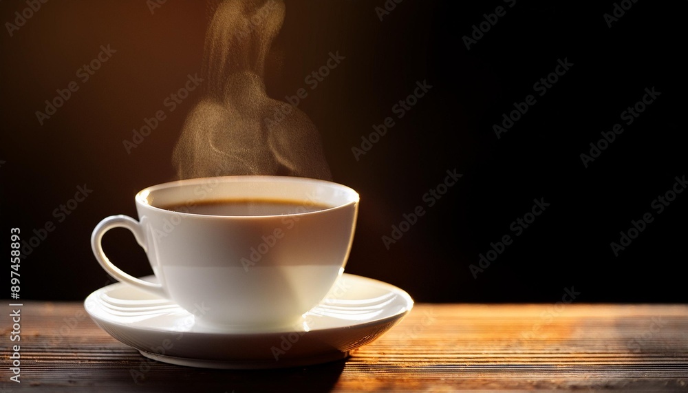 美味しそうなコーヒ、シンプルなティーカップ、程よい湯気、ちょっとお洒落 Generated by AI 美味しそうなコーヒ、シンプルなティーカップ、程よい湯気、ちょっとお洒落 Generated by AI
