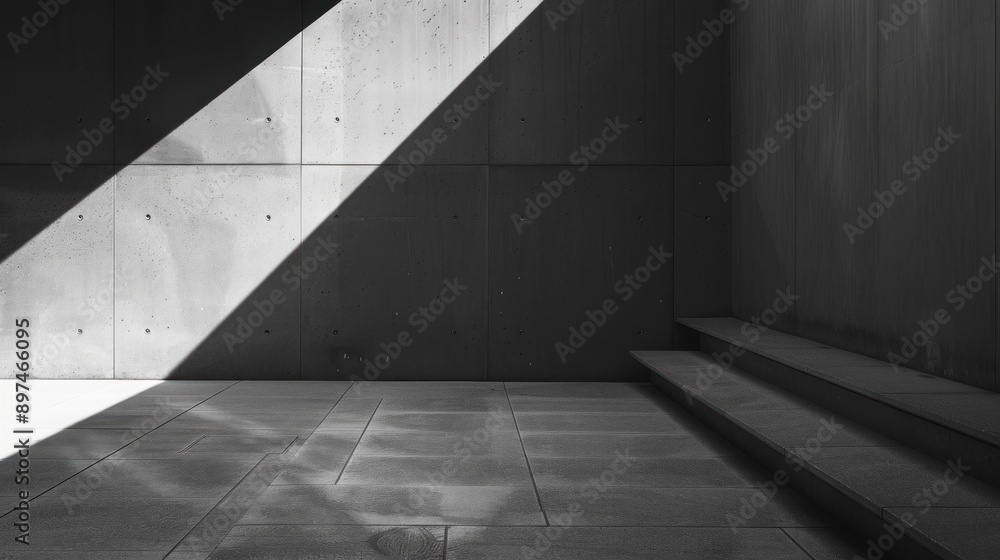 Concrete Steps in a Modern Architectural Space Concrete Steps in a Modern Architectural Space