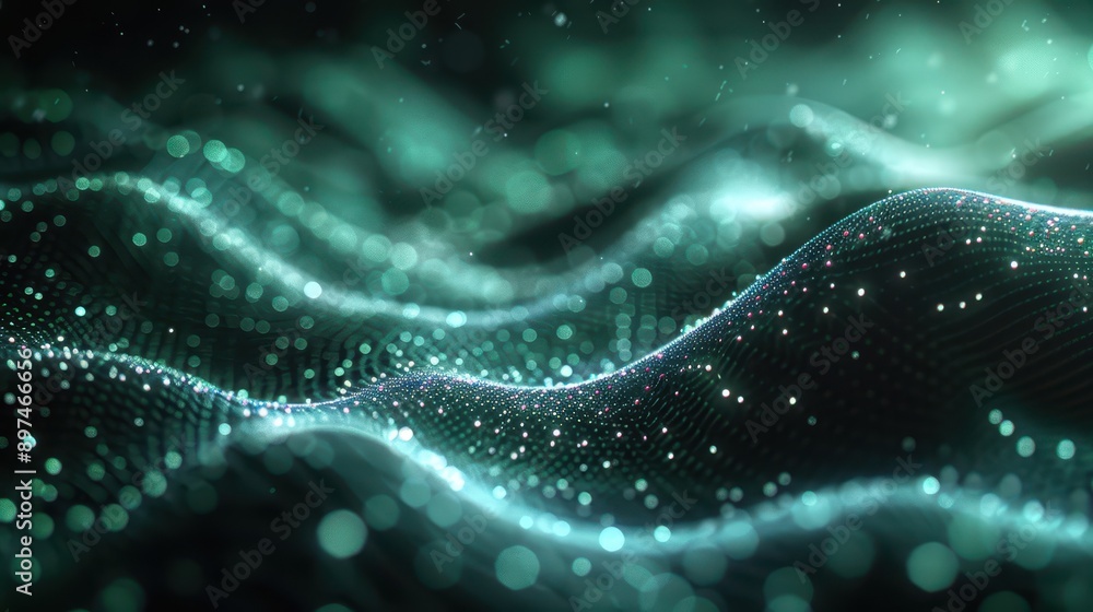 Illuminated Origins - Lifelike 3D Holographic Representation of Life's Beginning with Glowing Green and White Light Lines on Black Background Illuminated Origins - Lifelike 3D Holographic Representation of Life's Beginning with Glowing Green and White Light Lines on Black Background