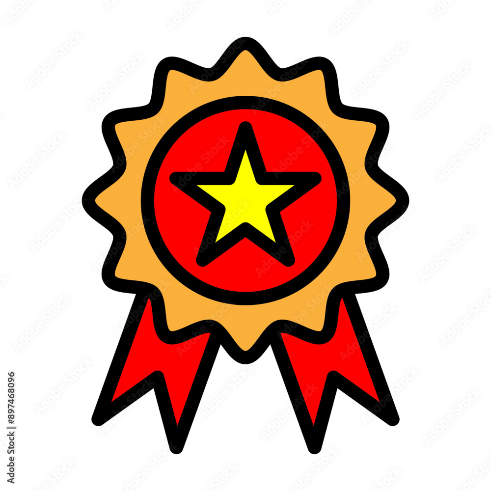 Ribbon Vector Filled Icon Design Ribbon Vector Filled Icon Design