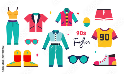 90s Fashion Clipart Set