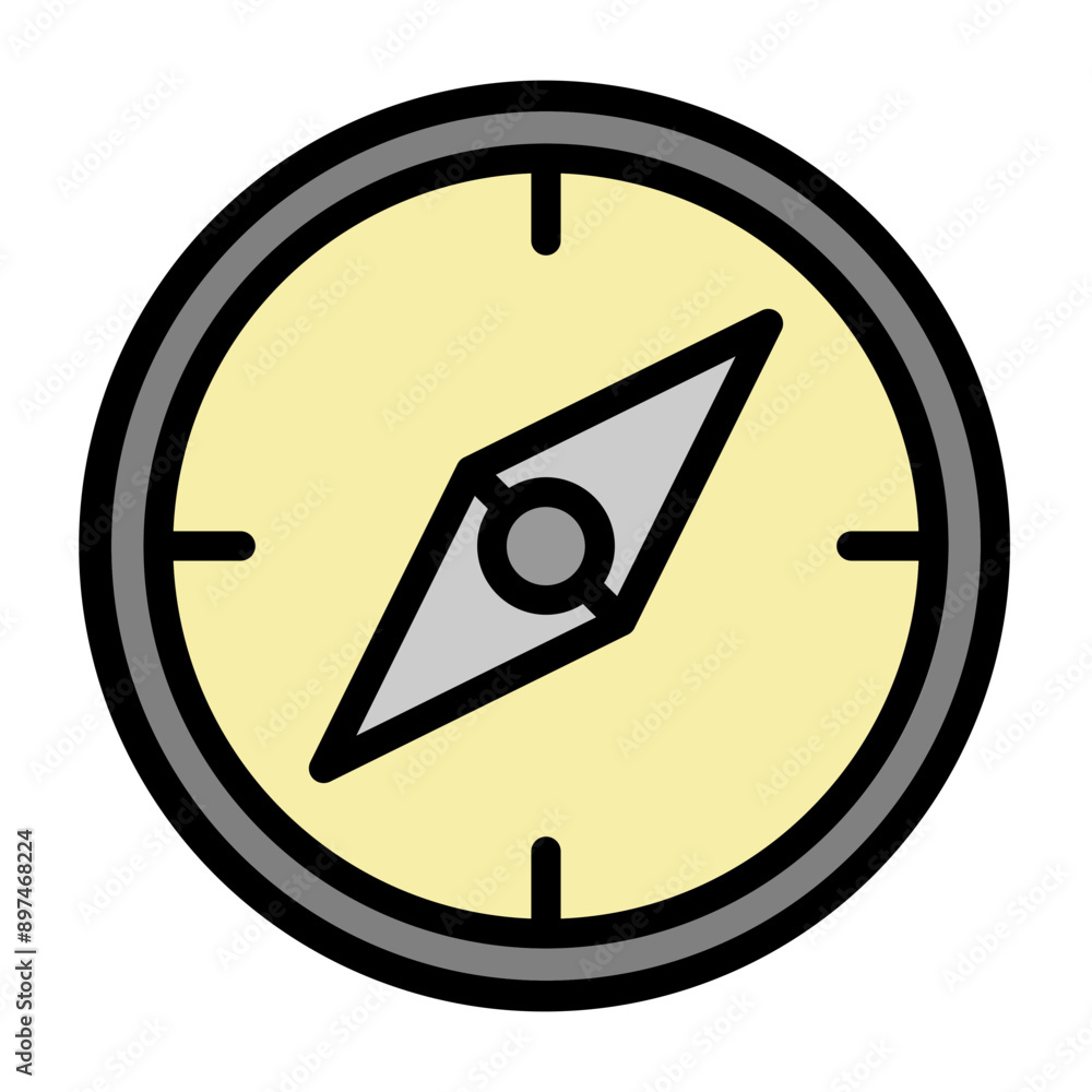 Compass Vector Filled Icon Design Compass Vector Filled Icon Design