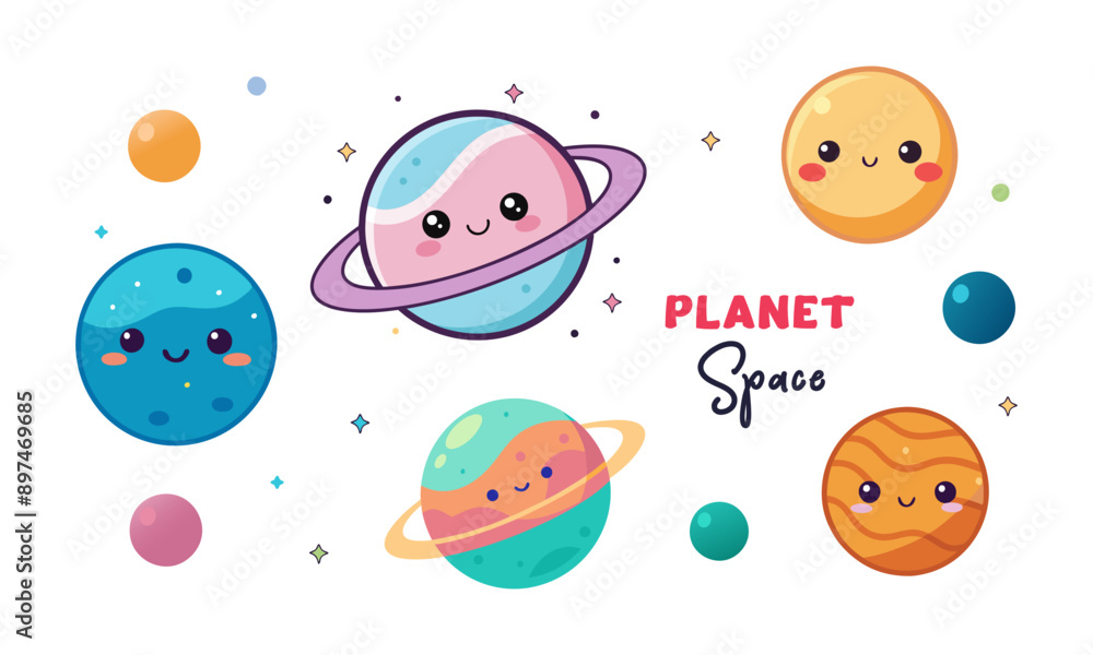 Kawaii Planet space Kawaii Planet space