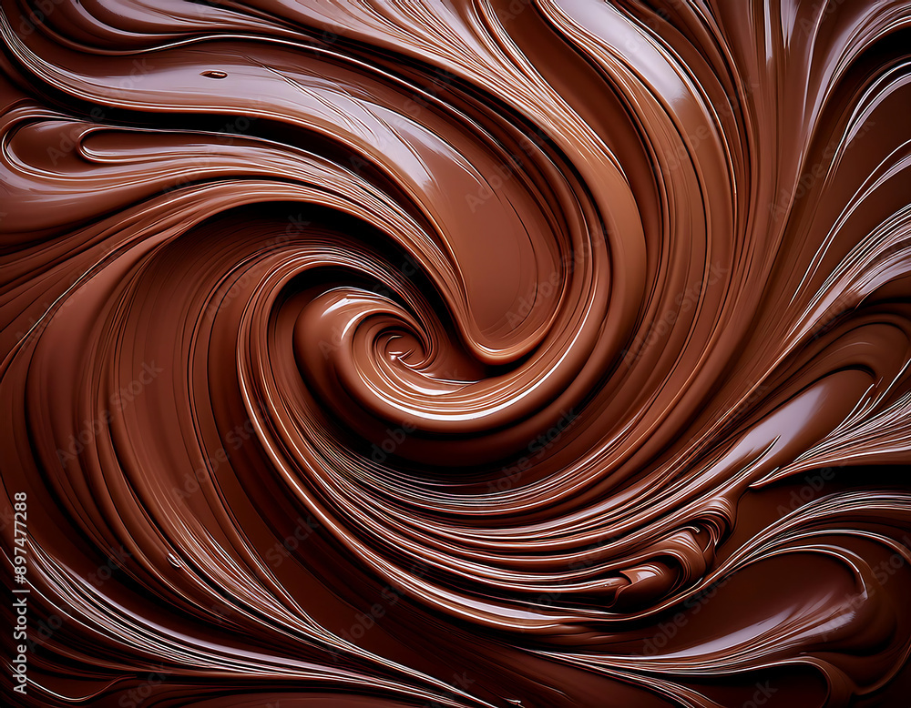 Chocolate Texture Swirl- A rich, brown background with swirling patterns of chocolate. The _1(111) Chocolate Texture Swirl- A rich, brown background with swirling patterns of chocolate. The _1(111)