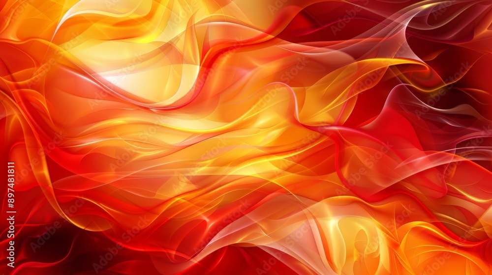 Energetic and lively abstract backdrop with flowing red and yellow waves, ideal for adding a dynamic element to any project Energetic and lively abstract backdrop with flowing red and yellow waves, ideal for adding a dynamic element to any project