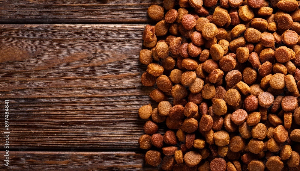 ドッグフードとコピースペース(Dog food and copy space. wood.)
ドッグフードとコピースペース(Dog food and copy space. wood.)