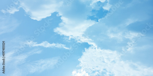 Blue clouds love winter-summer sky soft effect cloudscape, cloudy, heaven, cumulus, atmosphere crystal clear image wallpaper canvas pattern splashed seasonal trending beautiful high resolution art pai
