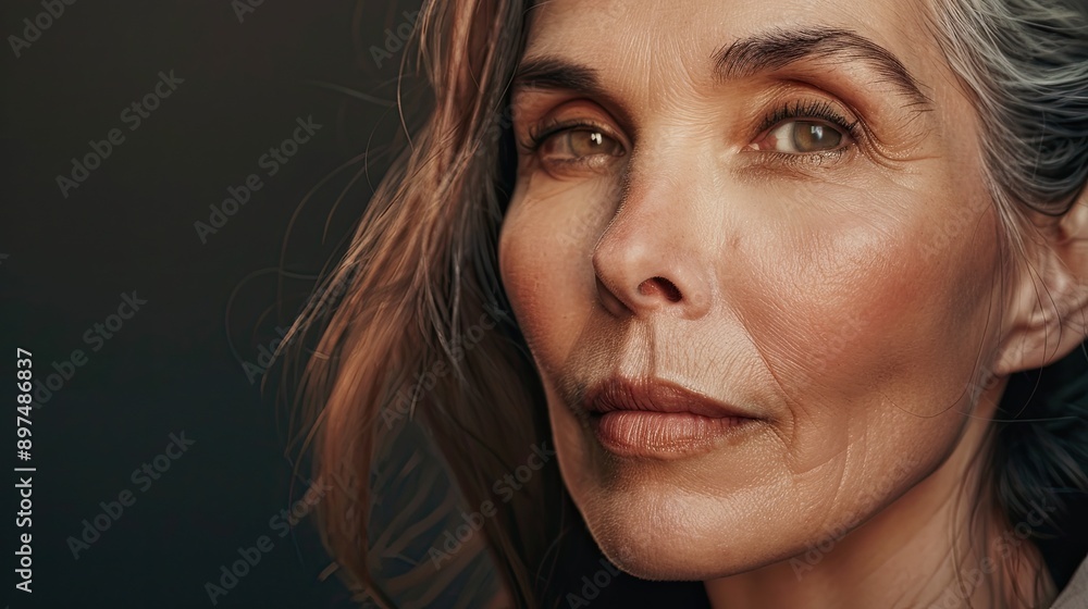 Portrait of a beautiful mature Caucasian woman in her 60s. Portrait of a beautiful mature Caucasian woman in her 60s.