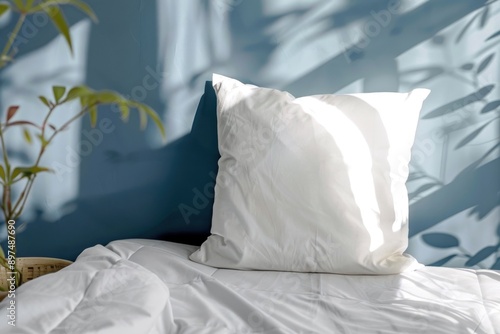 Cushion pillow case mockup in a stylish flatlay presentation photo