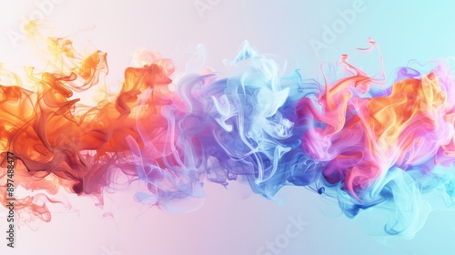 Abstract mist with ethereal hues and subtle transitions, high-resolution, ideal for peaceful and reflective themes