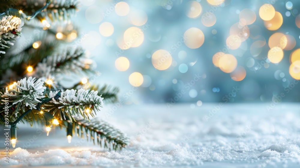 A Christmas tree with lights on it is the focal point of the image A Christmas tree with lights on it is the focal point of the image