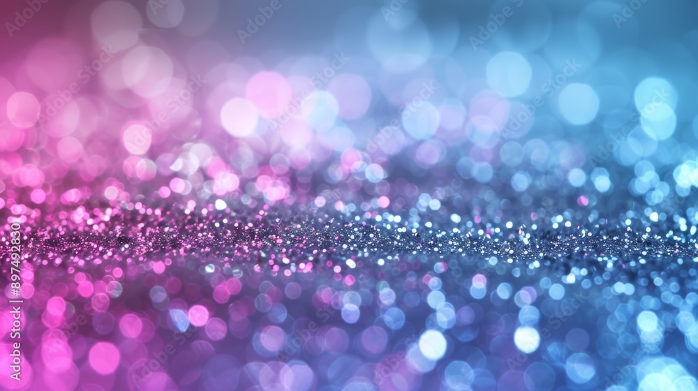 A blue and pink background with glittery dots A blue and pink background with glittery dots
