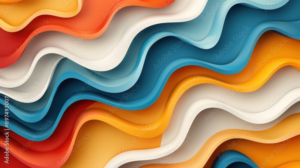 This image features undulating layered waves of color, creating abstract forms with vibrant hues, perfect for dynamic and modern artistic design projects in various settings. This image features undulating layered waves of color, creating abstract forms with vibrant hues, perfect for dynamic and modern artistic design projects in various settings.