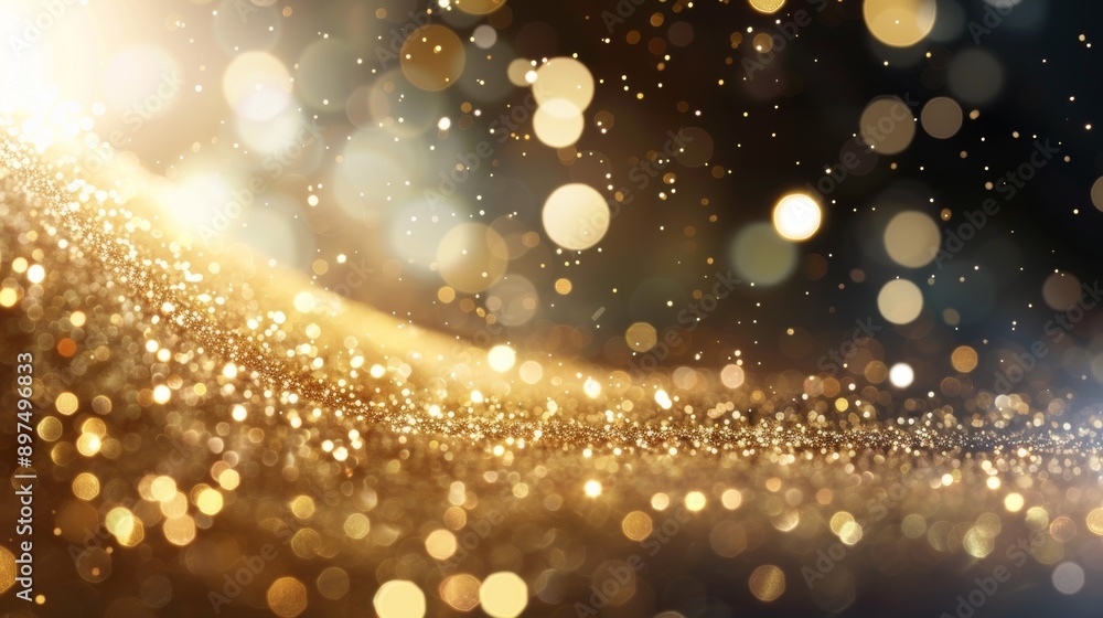 A gold and black background with a lot of sparkles A gold and black background with a lot of sparkles