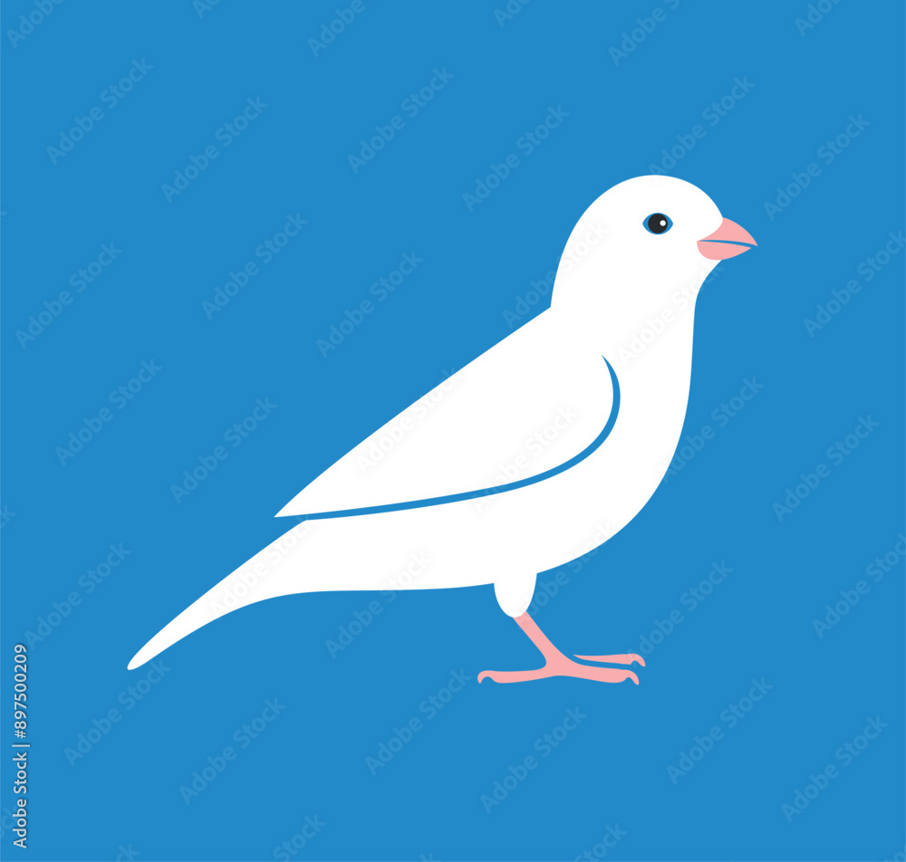Fototapeta premium Canary logo. Isolated canary on white background