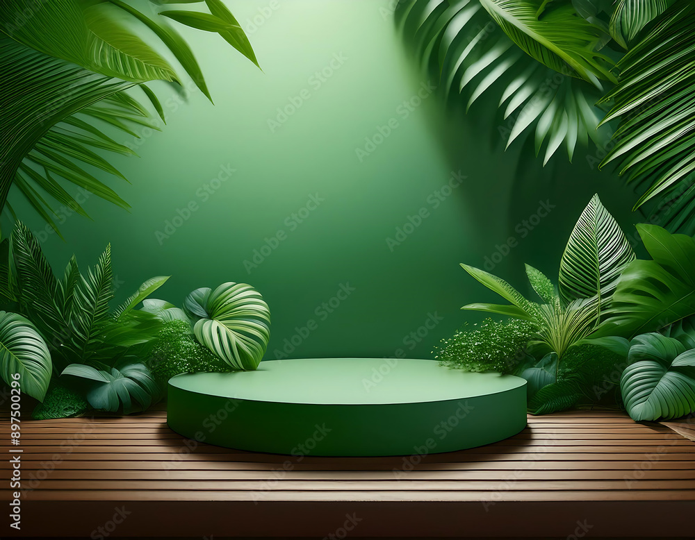 Green Jungle Podium- A nature-inspired podium with tropical plants. Suitable for eco-friend_1(221) Green Jungle Podium- A nature-inspired podium with tropical plants. Suitable for eco-friend_1(221)