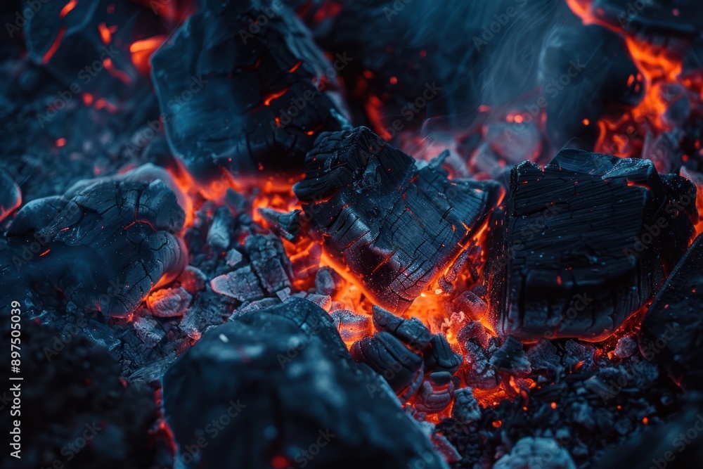 smoldering burning coals close up hot background smoldering burning coals close up hot background